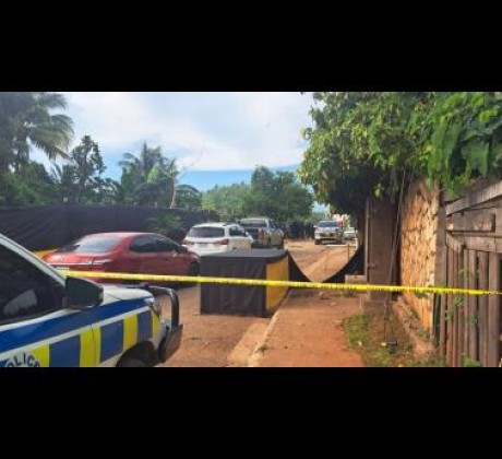 Police investigators on a crime scene in 2024.
